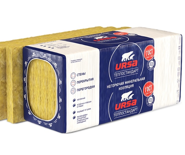 Плита Ursa Теплостандарт 1230х610х50 мм