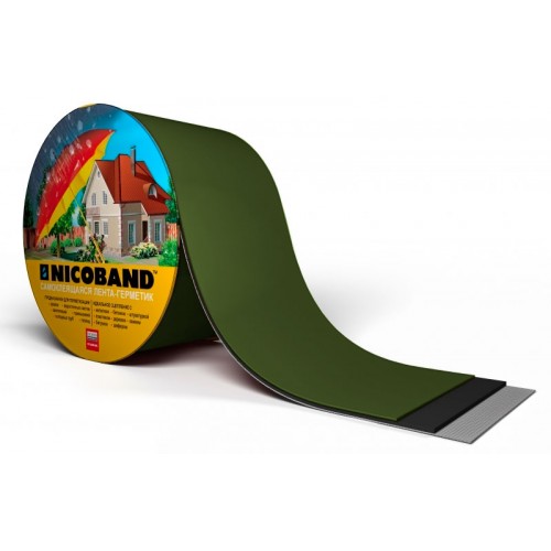 Самоклеящаяся герметизирующая лента, NICOBAND, 3х0,1м, зеленый