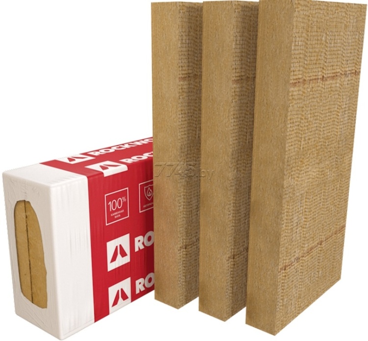 Утеплитель Rockwool Фасад Баттс Оптима 1200х600х130 мм, 2 шт. уп