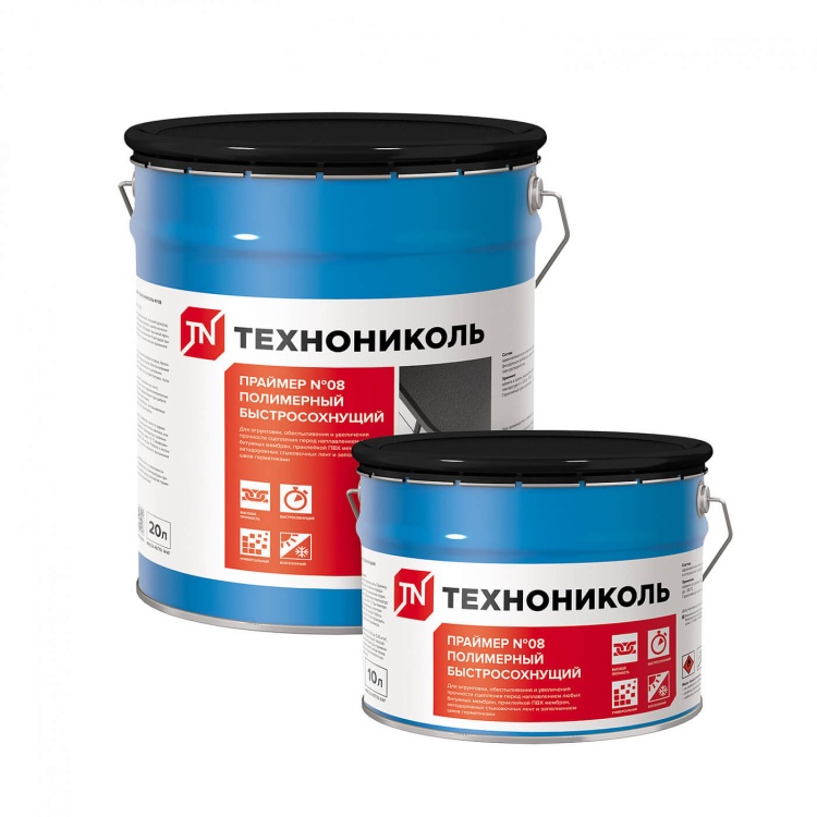 Праймер полимерный ТЕХНОНИКОЛЬ № 08 быстросохнущий, 20л