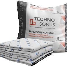 Мат для звукоизоляции ТермоЗвукоИзол Стандарт (10000*1500*14) 0,2440м3/15м2