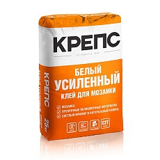 Крепс Усиленный клей для плитки белый 25кг (56 шт)